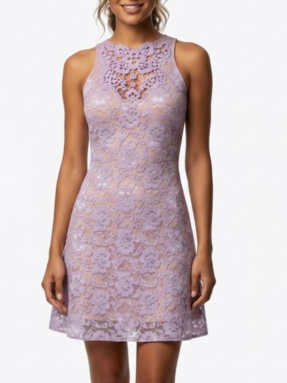 One Rad Girl Dress The Population Whimsygoth Coquette Lavender Lace Mini Dress S